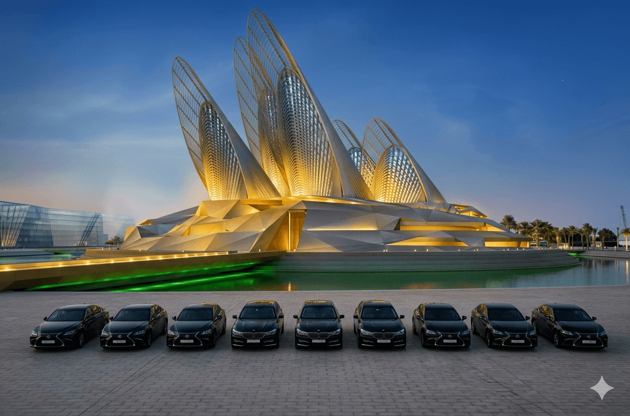 Starway fleet lined up for an evening event